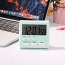 Digital Kitchen Timer Cooking Count Up Countdown Alarm Sleep Clock (Green)