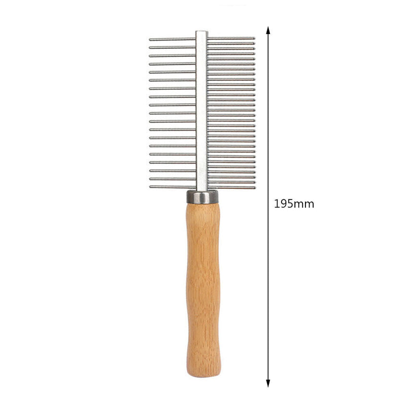 Pet Dematting Flea Comb Cats Dog Grooming Hair Removes Brush (Double Side) Newly