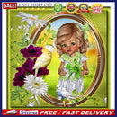5D DIY Full Round Drill Diamond Paint Baby Girl Mosaic Rhinestone Draw Picture