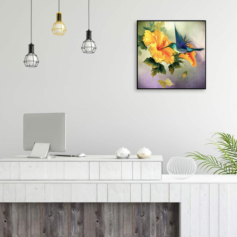 Hummingbirds Gather Honey 20X20cm Oil Paint By Numbers Picture DIY Painting
