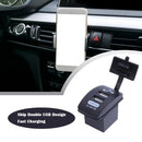 Universal Car Motorcycle Dual USB Charger 3.1A Power Socket w/ Waterproof Cover