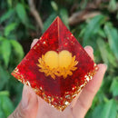Orgonite Pyramid Crystal Energy Orgone Generator Reiki Balancing Wealth Gather