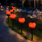 Solar Streetlight Outdoor Lawn Garden Path Yard Love LED Stake Lamp (Red) Newly