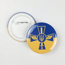 Ukraine Ukrainian Map Flag Symbol Round 12 Styles Clothes Pins(I)