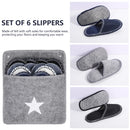 Disposable Slippers 6 Pairs Non-Slip Closed Toe Slippers for Women and Men Newly