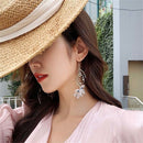 Fashion Flowers Earring Earrings Earring Jackets Flower Hanging Earrings