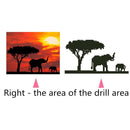 Elephant DIY Round Diamond Painting Embroidery Kits Cross Stitch Home Decor