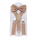 Hair Bow Set Baby Kids Suspenders Printed Bow Tie Elastic Braces Cow Tie Belts