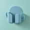 Wall Mounted Organizer Storage Box Hooks Phone Remote Control (Light Green)