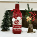 Year Knitting Merry Christmas Wine Bottle Cover Xmas Decorations Stoppers Bag