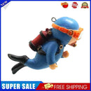 Diver Fish Tank Underwater Ornaments Aquarium Landscape Decoration (Blue)