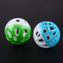 10pcs Plastic Hollow Out Round Pet Cat Colorful Ball Toys With Small Bell