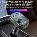 Bluetooth 5.0 Wireless Car FM Transmitter Radio MP3 USB 2 Charger Player X7C8