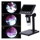 8 LED Digital Microscope Electronic LCD 1000X Magnifier w/ Bracket (Black) Newly