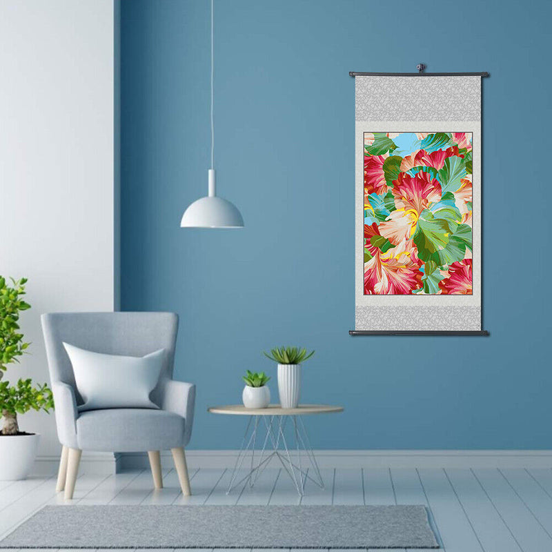 Hand Painted on Canvas DIY Colorful Leaves Oil Paint By Numbers Drawing Kit Gift