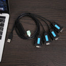 PL2303 Chipset 4 Port USB to RS-232 9-Pin DB9 Serial Cable Male A Adapter