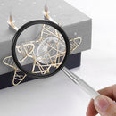 Handheld Optical Lens Magnifying Glass 35x50 Jewelry Appraisal Monocle Magnifier