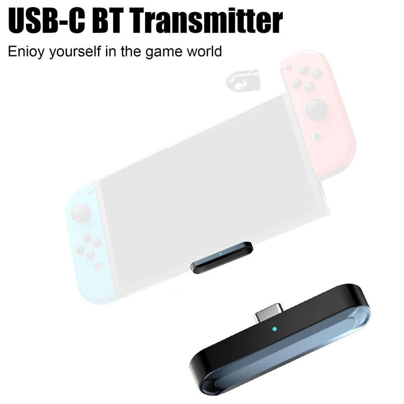 USB-C Bluetooth Wireless Audio Transmitter Adapter for Nintendo Switch PS4`