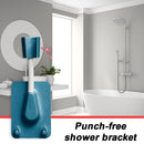 Bathroom Wall Mounted Hand Shower Head Adjustable Holder Bracket (Blue) Newly