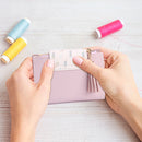 Tassels Women Short Wallet PU Leather Clutch Card Bag Female Purse (Purple)