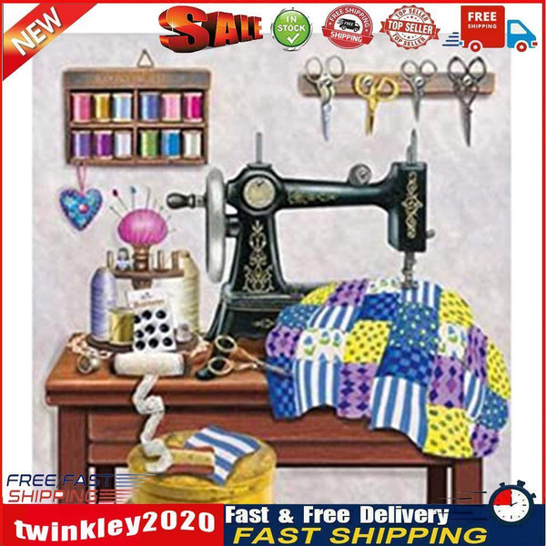 5D DIY Full Drill Diamond Painting Sewing Machine Cross Stitch Embroidery Newly