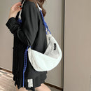 #A Large Capacity Semicircle Crossbody Satchel Korean Students Handbags Purse