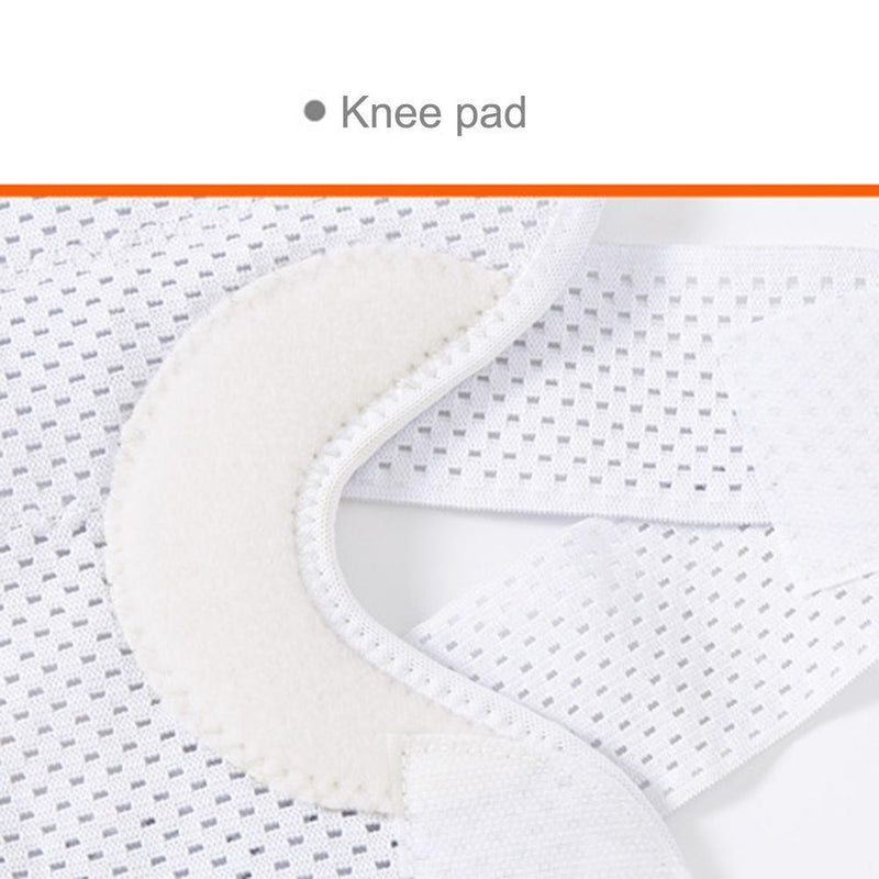 Knee Support Arthritis Injuries Basketball Compression Knee Brace (White L)