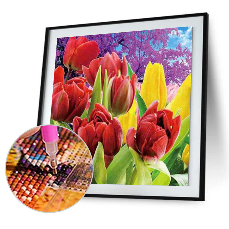Tulip 5D Diamond Embroidery DIY Craft Painting Cross Stitch Mosaic Decor Newly