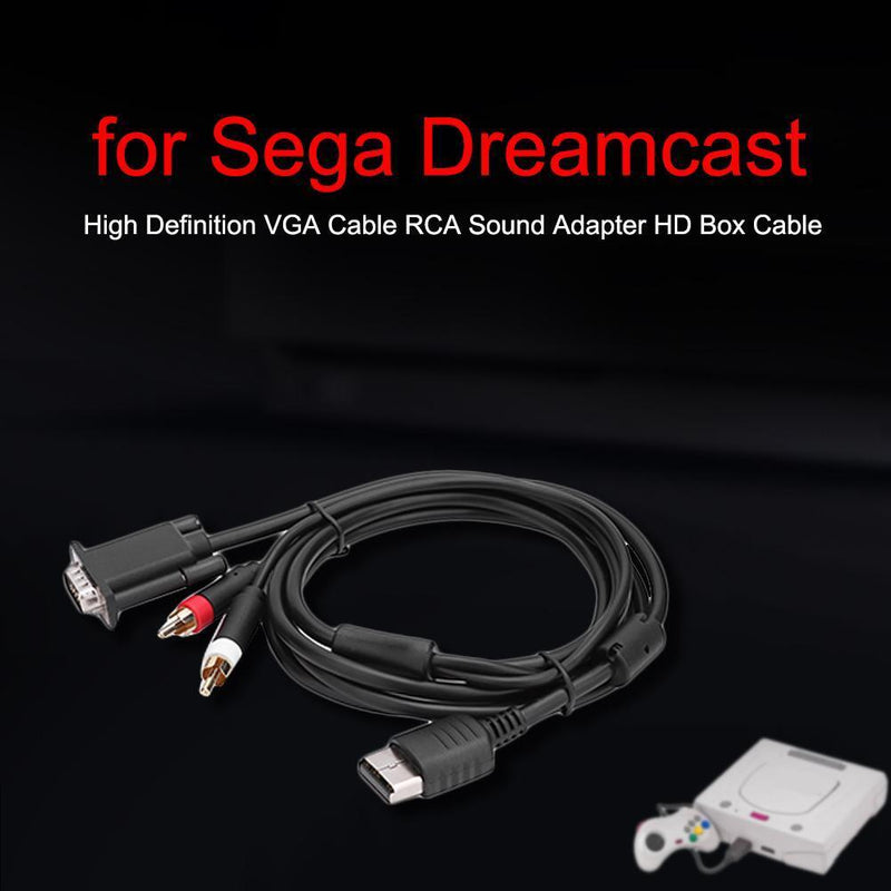 1.8m/6ft VGA Sound Adapter Box Cable PAL NTSC for Dreamcast Video Games Console