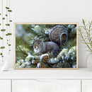 5D Rhinestone Pictures DIY Cute Squirrel Full Round Drill Diamond Painting Kit