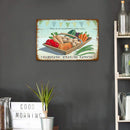 Retro Various Vegetables Metal Painting for Bar Pub Tin Plaques Wall Sign