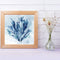 #A Ink Blue Flower Oil Paint By Numbers Kit DIY Acrylic Painting on Canvas Cra