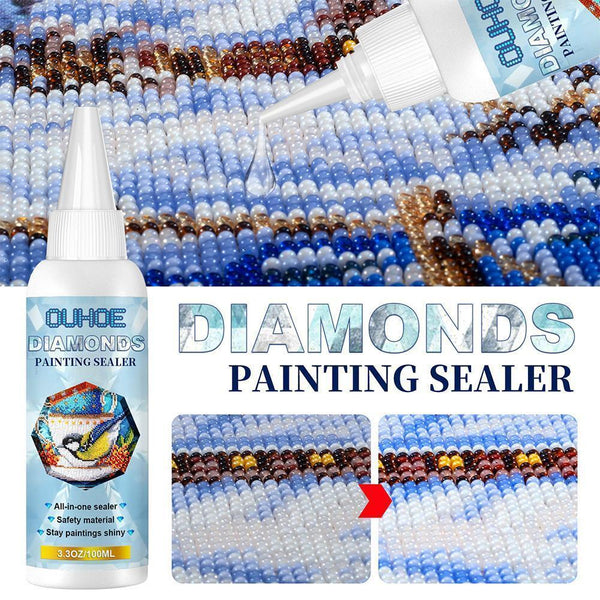 100ml Diamond Sealer Painting Glue Conserver Shine Protect G1D Fast 2Q6W X3D4
