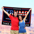 Take America Back Slogan Flag Banner 2024 Campaign Decorative Bunting Sign Decor
