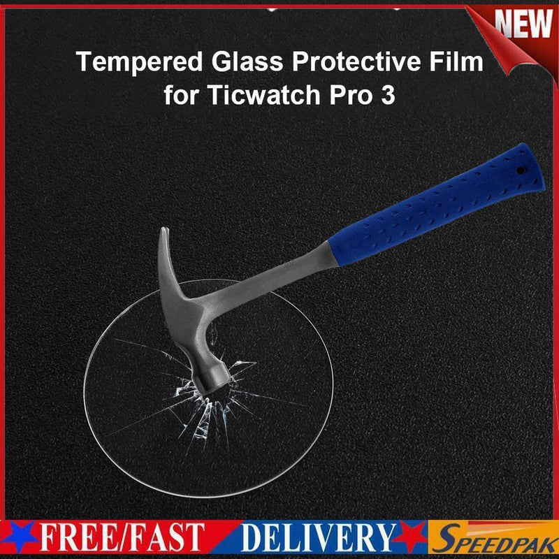 2x Tempered Glass Screen Film for Ticwatch Pro 3 Transparent Display Protector
