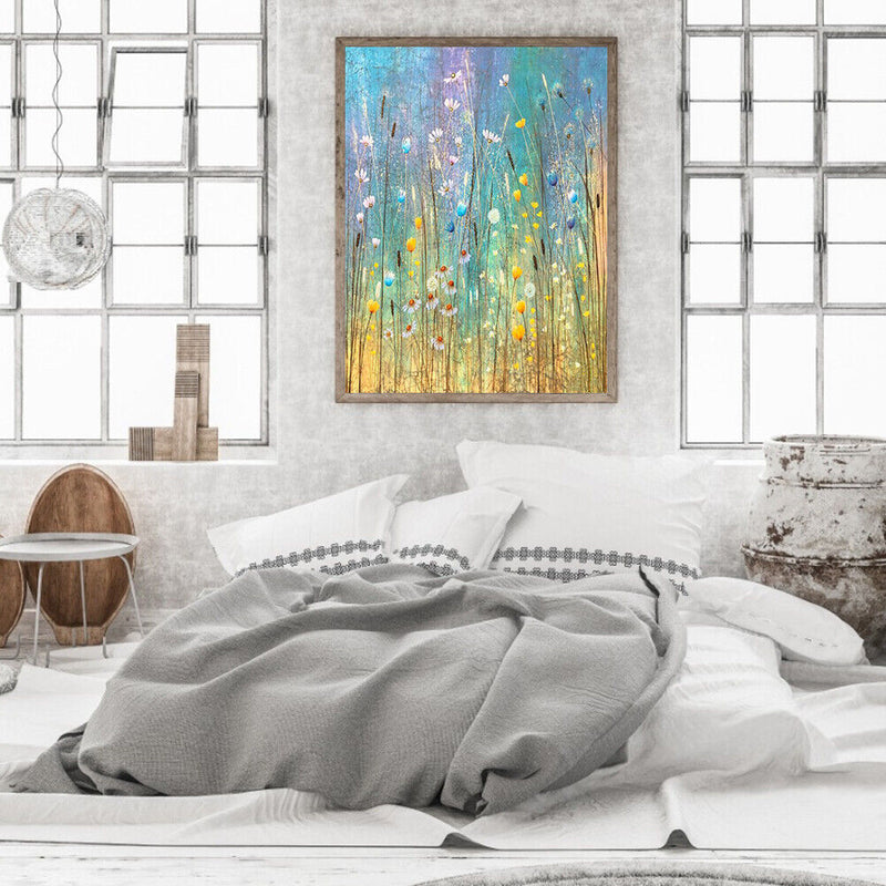 Oil Paint By Numbers Long Stemmed Flowers Hand Painted Drawing DIY Set No Frame