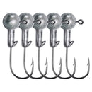 10x Crank Round Ball Head Hook Jig Bait Soft Worm for Perch Fishing (3.5g) Newly