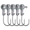 10x Crank Round Ball Head Hook Jig Bait Soft Worm for Perch Fishing (3.5g) Newly
