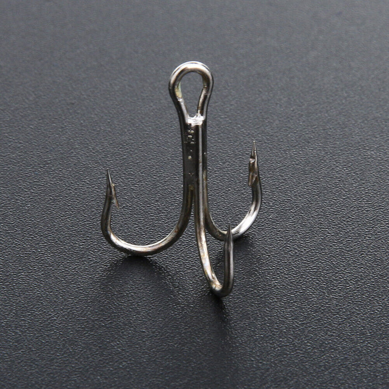 50pcs Barbed Crank Sharp Fishing Hooks Tackles with 3 Anchors (4
