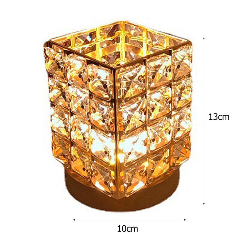 LED Diamond Crystal Table Lamp Bedroom Atmosphere Night Light Home Decor Newly
