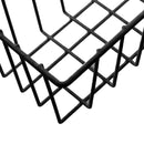 Iron Wall Mounted Storage Rack Holder Hanging Basket Shelf Container (Black