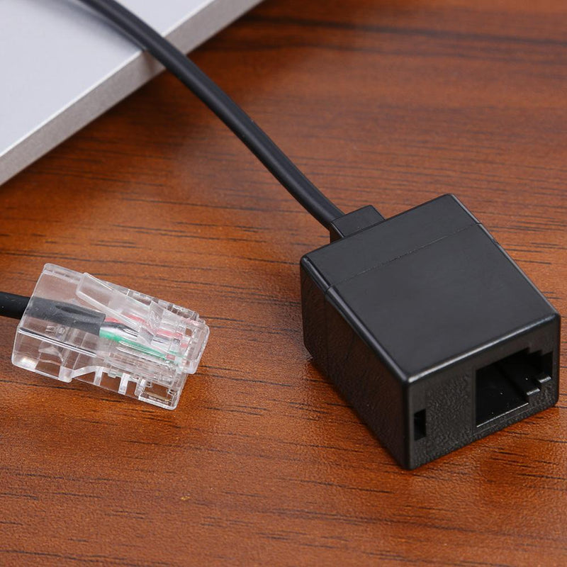 Ethernet RJ45 8P8C Male to RJ11 6P4C Female Adapter Converter Cable for Headset