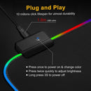 USB Extended Keyboard Mice Mat Gaming Mouse Pad RGB Luminous For PC Laptop