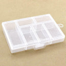 Clear Plastic Storage Box With Cap Nail Art Tips Decorations Container Tool Q9K7