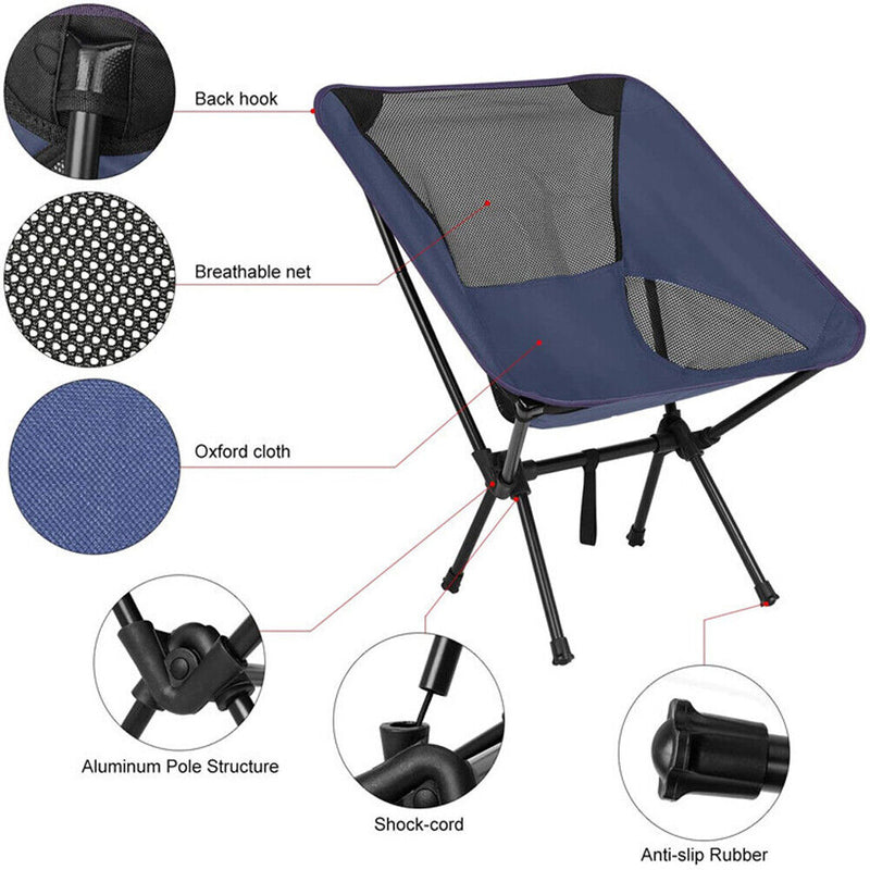 Fishing Camping Chair Portable Folding Outdoor Hiking Beach Picnic Seat Chair