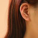 Leaves Ear Clip Ear Wrap Crawler Diamond Hook Earrings for Women Climber Jewelry