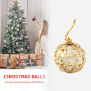 6pcs Luxury Christmas Fixed Ball Hollow Wire Home Party Wall Hanging Ornament