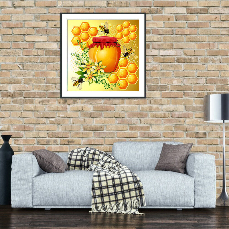5D DIY Full Drill Diamond Painting Sweet Honey Cross Stitch Needlework Set Decor
