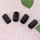 4pcs Aluminum Alloy Car Wheel Tire Valve Air Caps Stem Covers (Black)