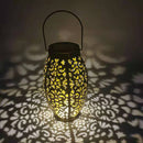 Solar Garden Lanterns, Retro Metal LED Outdoor Hanging Lights with Handle Newly